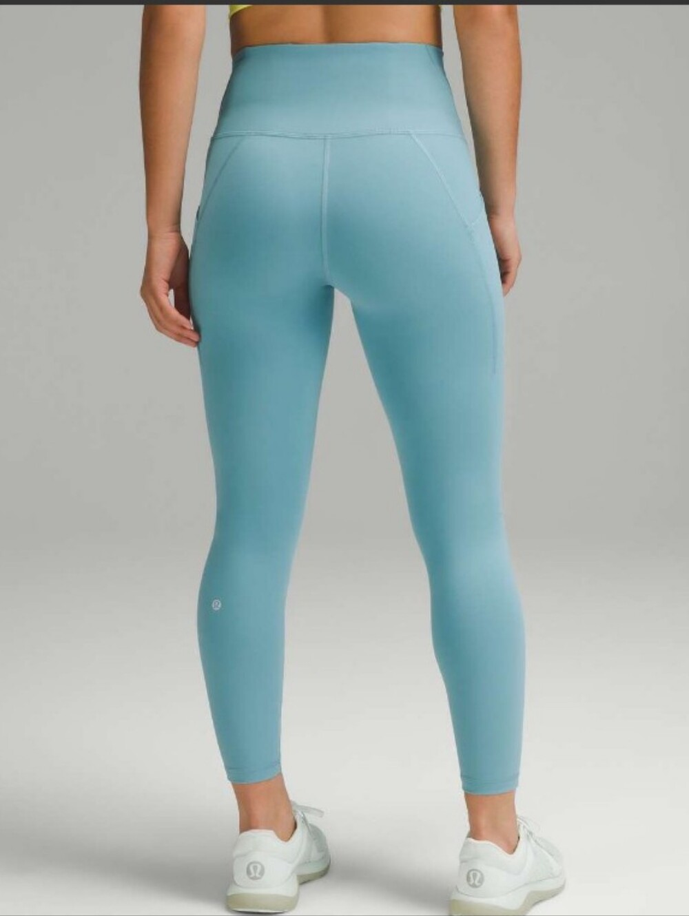 Lululemon Wunder Train HR Tight Pockets 25" Tidal Teal EUC